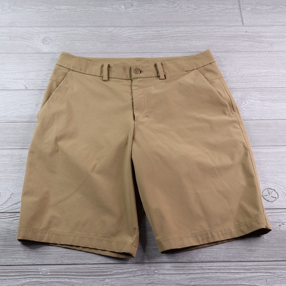Lululemon Shorts 34 Camel Khaki The Works Short Warpstreme Performance Golf 11"